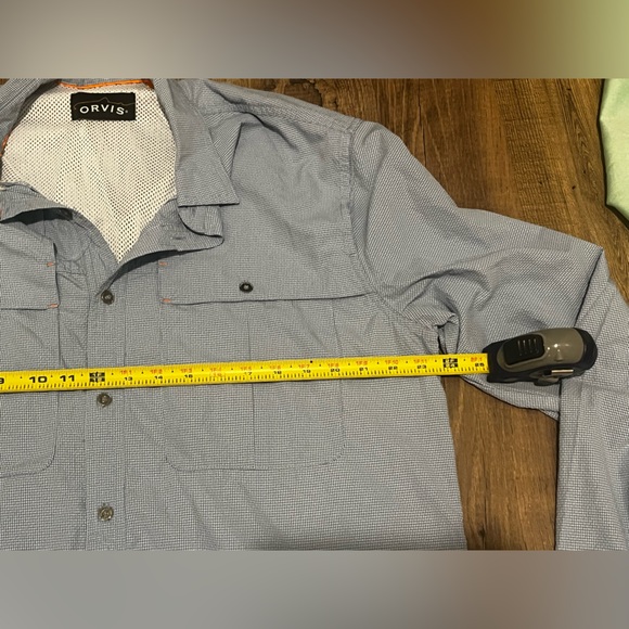 Orvis Blue Checkered Shirt- large - Picture 3 of 8